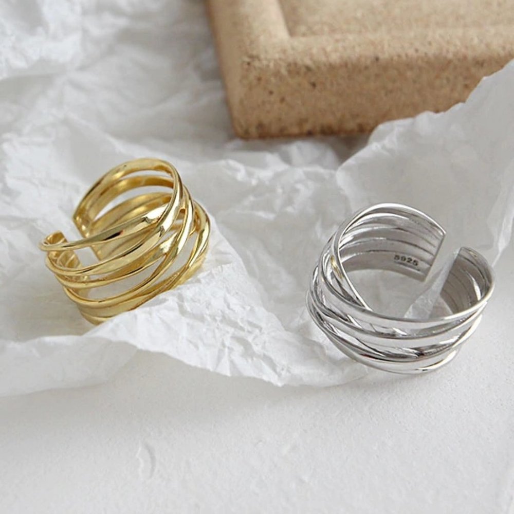 *NEW Gold/Sterling Silver Infinity Resizable Ring